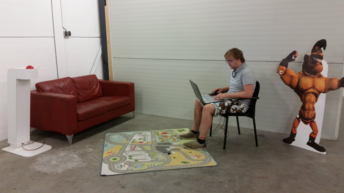 RageSquid's tweet image. Decorating the new office: making great progress!