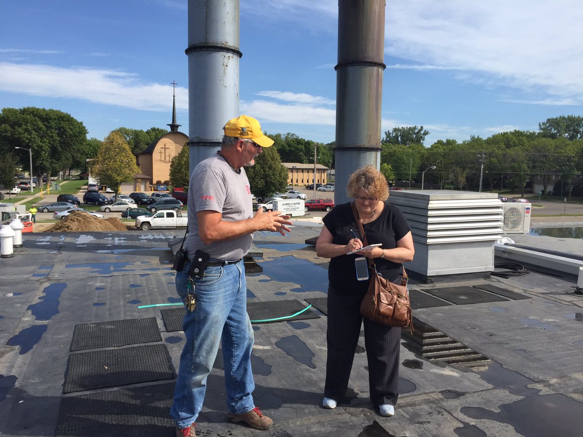 WillmarMS2015's tweet photo. Touring the progress at WMS with Mr . Brandt ...kudos to Ms. Vanderwerf for getting the  Birdseye view! https://t.co/1JnxnTQsVM