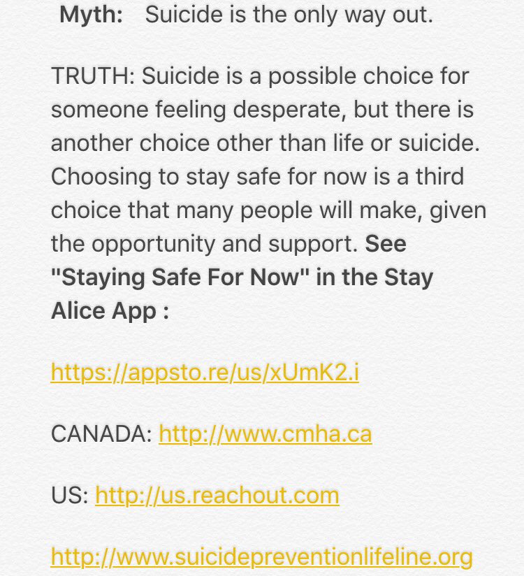 desbienetre's tweet photo. Day 15 of 20 common myths, misunderstandings or misconceptions about suicide.
#askforhelp #20daysofawareness https://t.co/nE5FzThID7