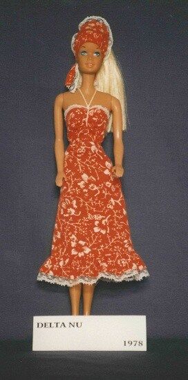 Tri Sigma installed 17 chapters in the 1970s. Here is Delta Nu's doll from 1978. #70s #sigma