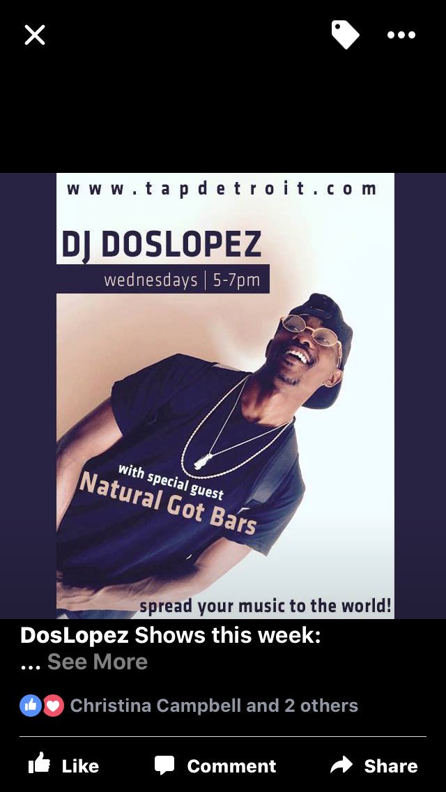 NaturalGotBars's tweet photo. Tune in TapDetroit 5pm till 7pm Dos Lopez #FreeBoo #RIPRelloBSnappin https://t.co/Rzgc6LYxt8