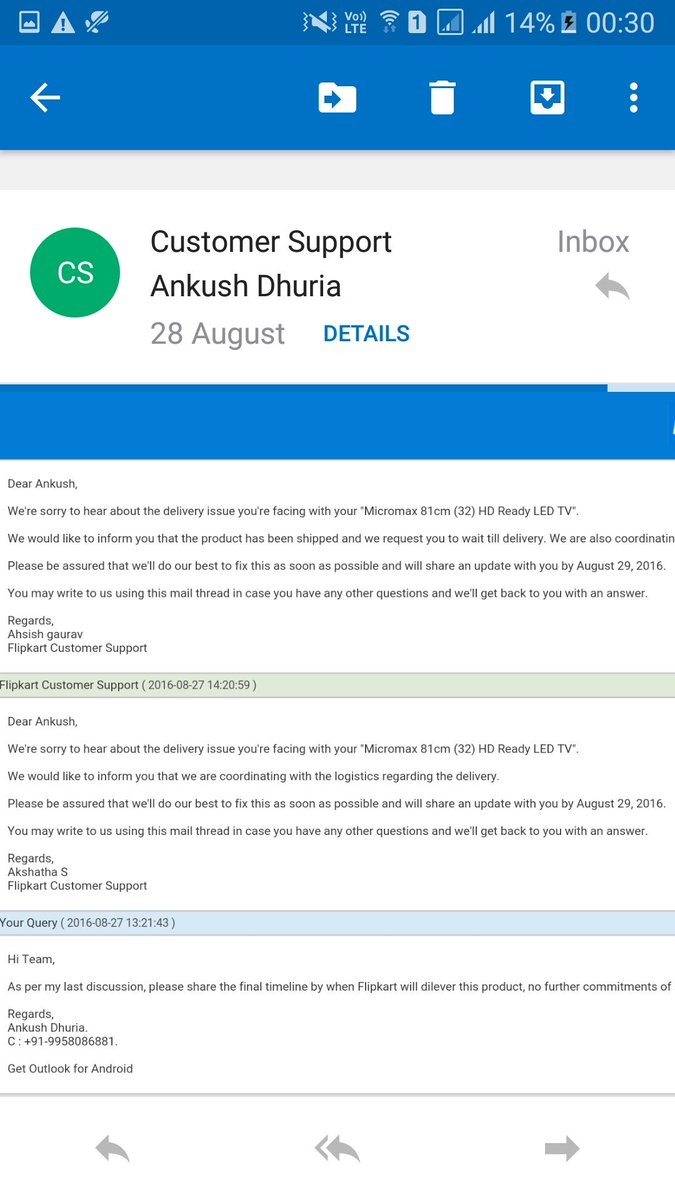 dhuria_ankush's tweet image. #Flipkart #falsecommitments #levelofirritation