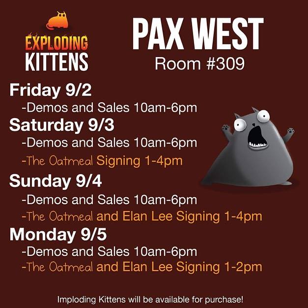 Come bump paws with us at @Official_PAX West bit.ly/2c9aqsV