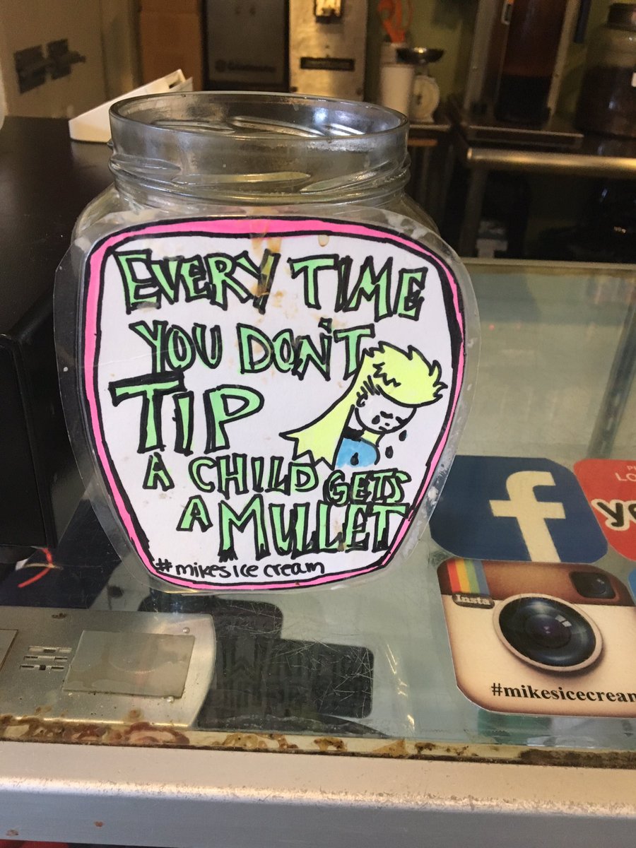 That's one way to get tips!!! #savethekids #Mullets