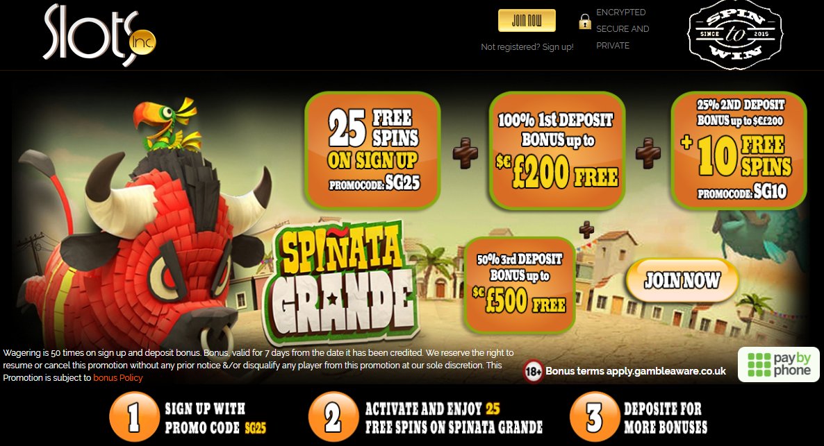 25 FREE SPINS

Join Slots Inc tonight for free spins on SPINATA GRANDE:

➡️ bit.ly/SlotsIncSpinata