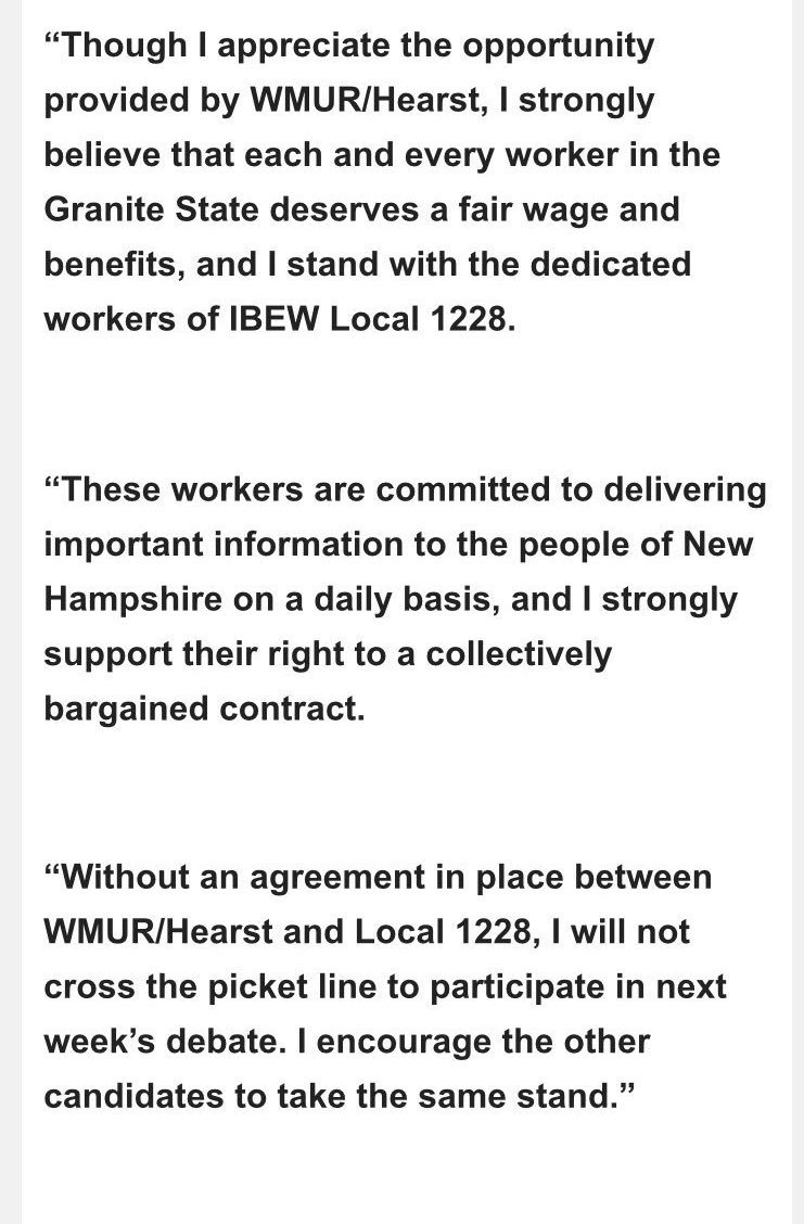 wmurphotog9's tweet photo. .@cvo where do you stand? @MarkConnollyNH is standing with @WMUR9 workers! https://t.co/vfJX2NAliP