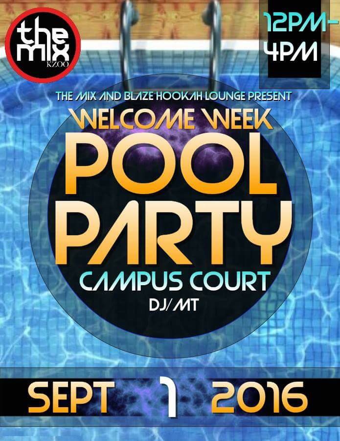 TheMixKzoo's tweet photo. Thurs! @TheMixKzoo / @blazehookahs / campuscourt #wmuwelcomeweek poolparty 12-4 Mix @ 8pm Best specials every Thurs! https://t.co/4pw8uErK41