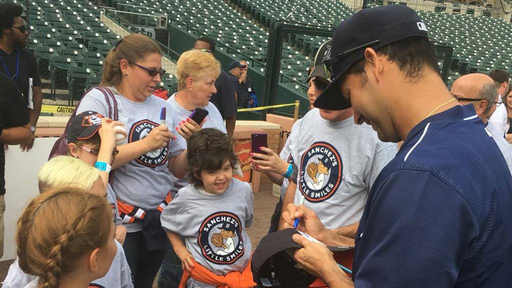 .<a href="/AnibalSanchez19/">Anibal Sanchez</a> welcomed the Children's Hospital of Michigan to <a href="/ComericaPark/">Comerica Park</a> today for Sanchez's Little Smiles.
