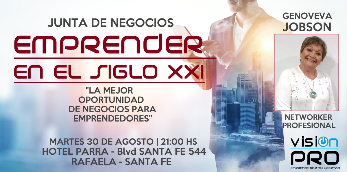 VisionProArg's tweet image. Hoy en RAFAELA - SANTA FE! Una gran #empresaria y #Networker aportando su #visión sobre los #negocios del Siglo XXI.