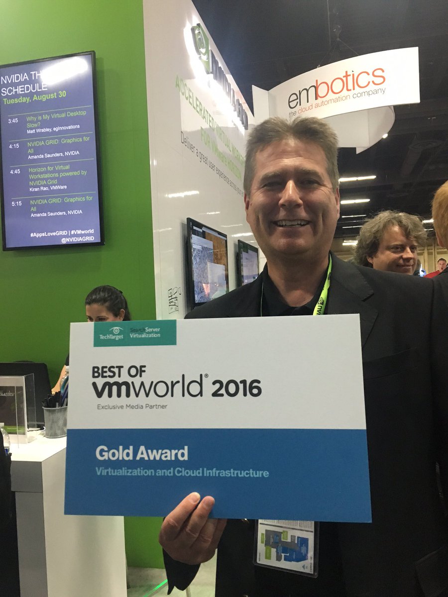TonyPaikeday's tweet photo. Boom! @NVIDIAGRID wins Best of #VMworld2016 #AppsLoveGRID https://t.co/WwpbZpmDmA