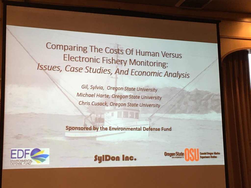 BeringFisherman's tweet photo. #ifomc2016 - Because the bottom line is the bottom line. EDF-sponsored study/new tools from Gil Sylvia. @EDFOceans https://t.co/pU2FmAPB7t