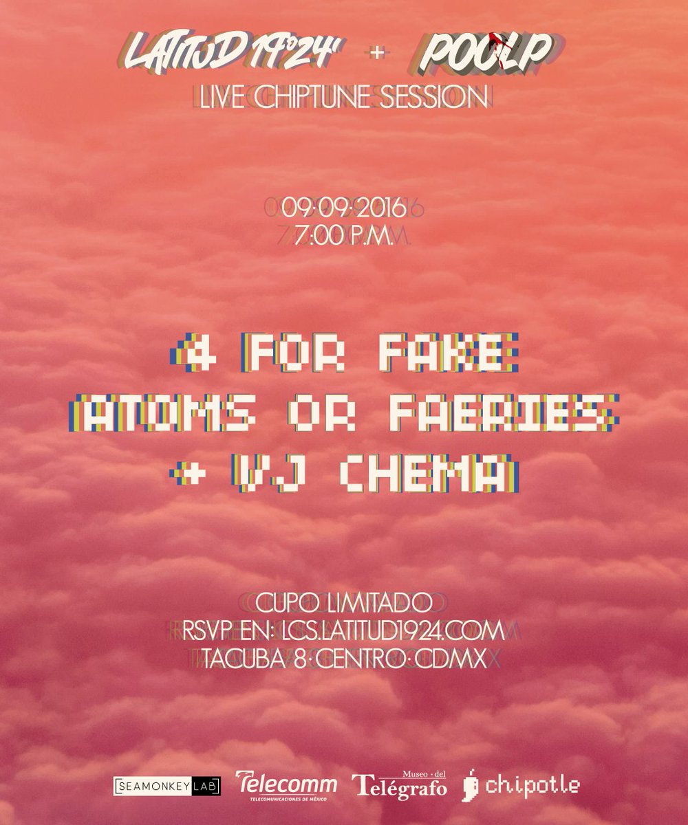 Latitud_1924's tweet image. En colaboración con @PoolpMX tendremos una sesión de chiptune en el @museotelegrafo, nos vemos este 9 de septiembre.