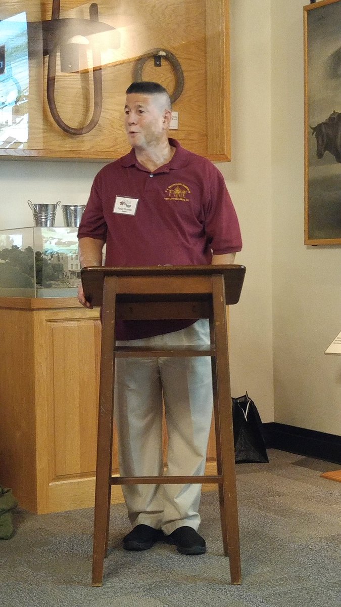FTLVN_FFAM's tweet photo. Peter Grande talks history of old Disciplinary Barracks @FortLeavenworth at our 1st Membership Night. Full room! https://t.co/pW5n9zbFa2