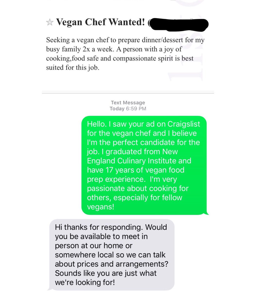 kbnoswag's tweet image. Messing with vegans on Craigslist part 2
