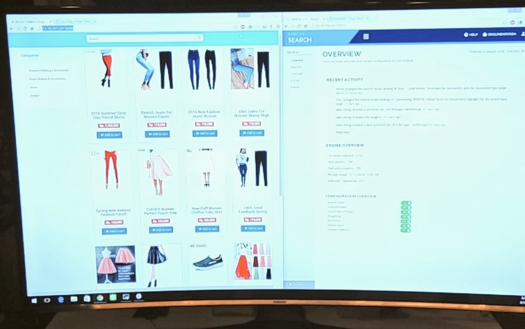 lurino's tweet photo. On showcase, our proprietary search engine with client-adjustable weighting and customizable ontology #DFL2016 https://t.co/OJMbexHmrI