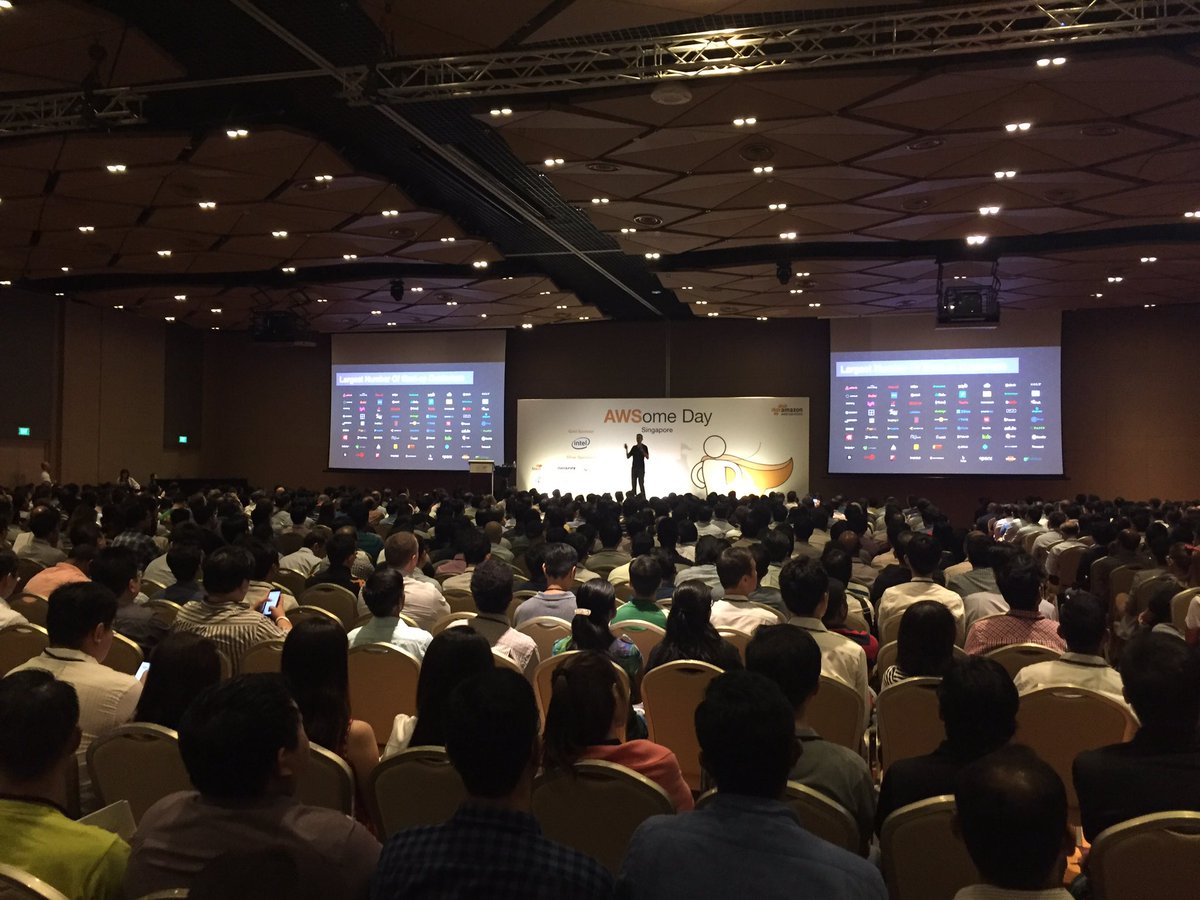 <a href="/markkulepisto/">Markku Lepisto</a> delivering another amazing keynote at #AWSomeDay Singapore