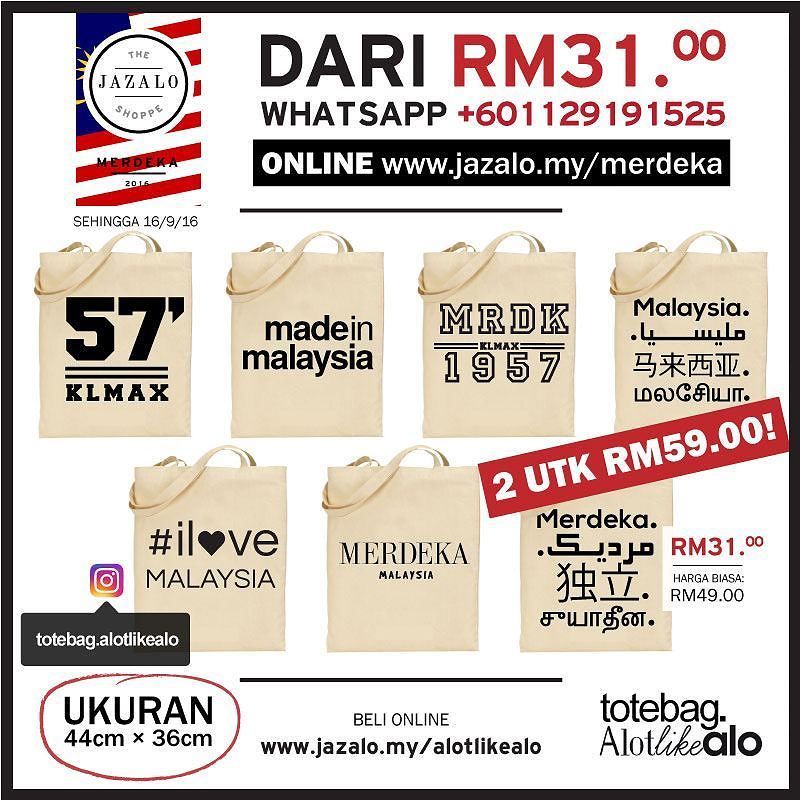 jazaloshoppe's tweet photo. #JAZALODEAL #JAZALOMERDEKA - https://t.co/qmFffULGkV

Dapatkan #EdisiMerdeka #BegMerdeka … https://t.co/i1Lqpm9UG0 https://t.co/C62rdGWZxT