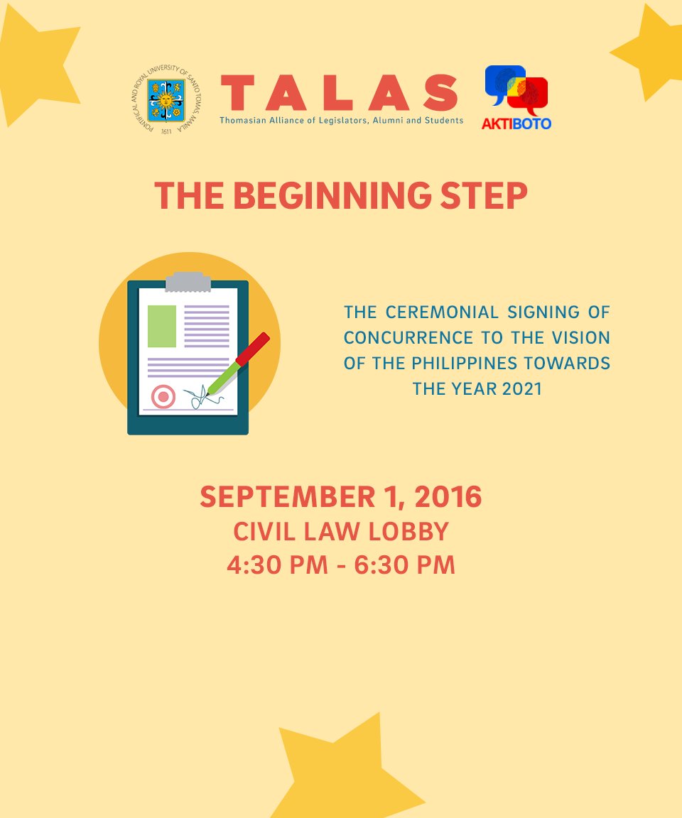 The grand launch of TALAS, the Thomasian Alliance of Legislators, Alumni, and Students, is happening TOMORROW!