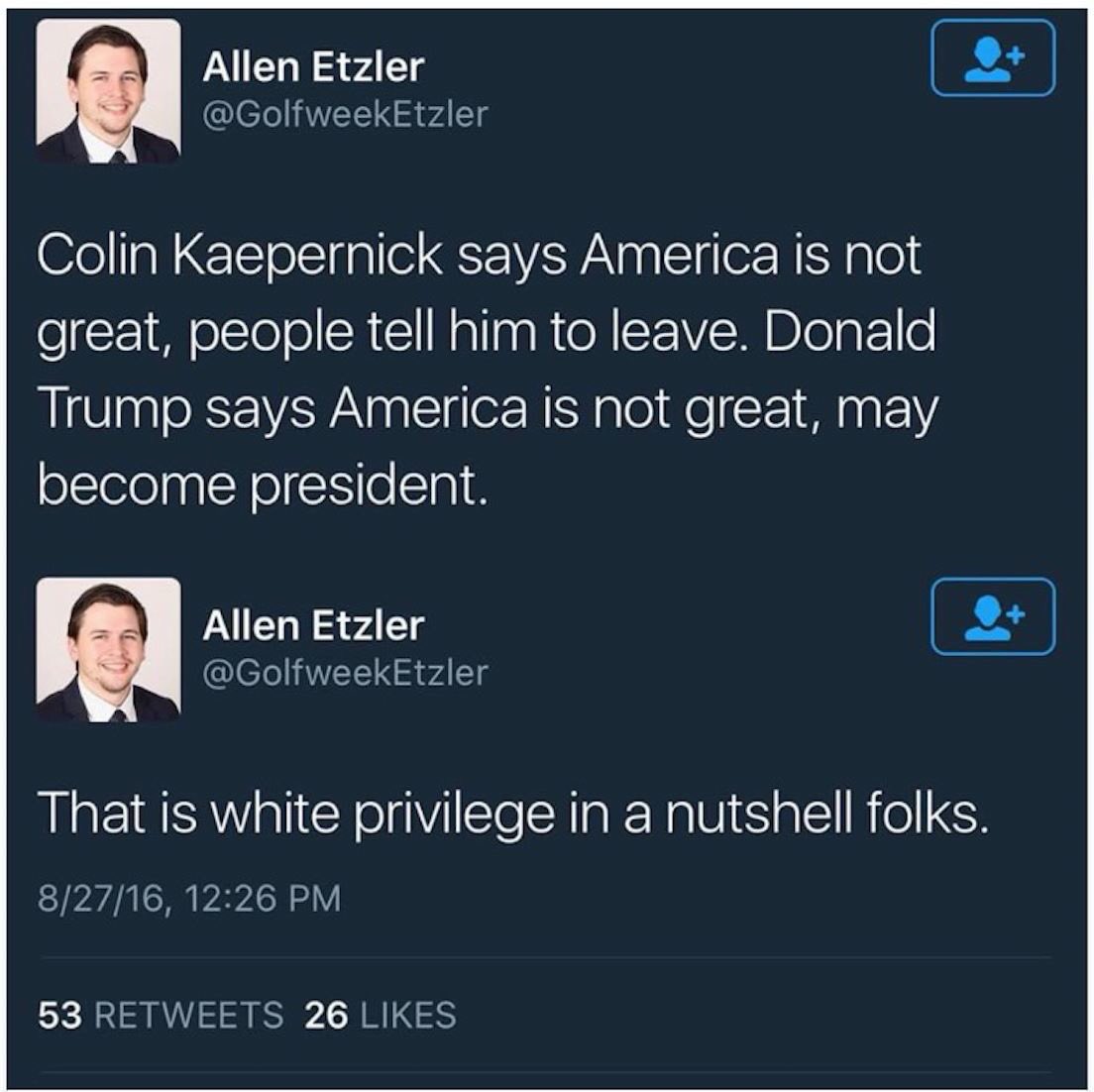 AllAmericanTay's tweet image. If you want to talk about "privilege", let's talk about the 19 million dollars #Kappernick makes a year