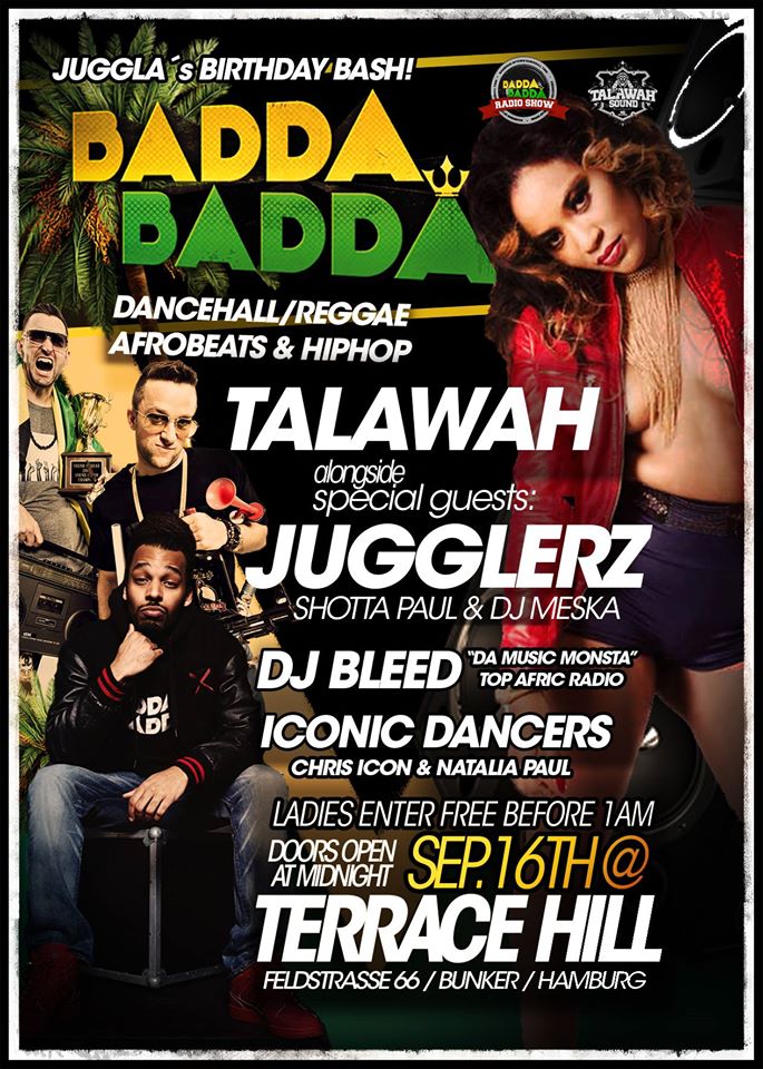 talawahsound's tweet photo. NEXT #BaddaBadda #Party #JugglasBday - @JUGGLERZRADIO @talawahsound #DJBLEED MORE INFO HERE https://t.co/GdesyP1LcX https://t.co/thBie0Uhd1