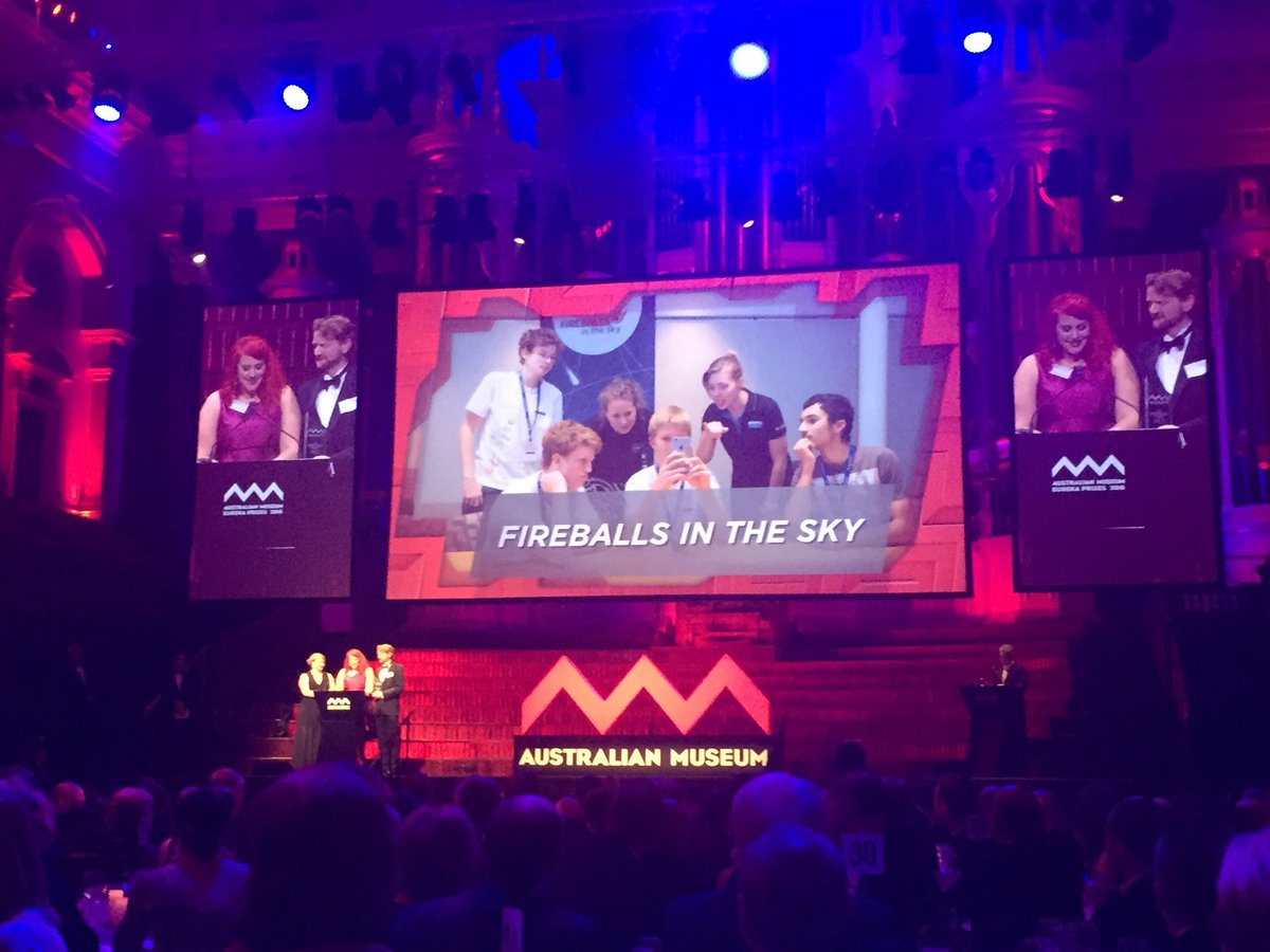 Congratulations to <a href="/FireballsSky/">Fireballs in the Sky</a> for winning #citsci #eureka16 award! <a href="/CitSciOZ/">Australian Citizen Science Association</a>