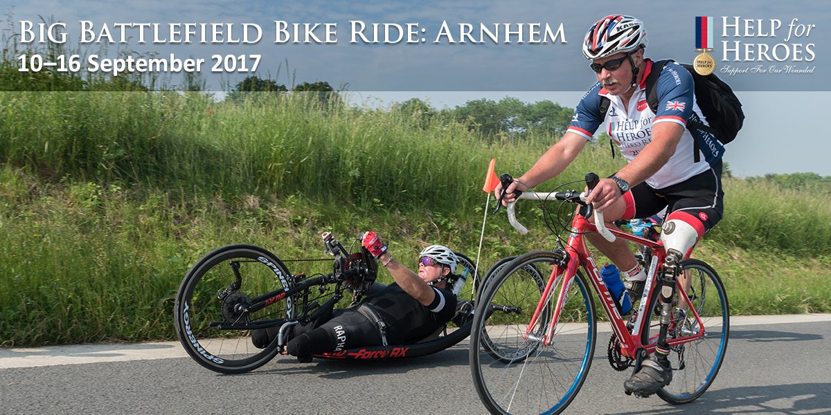 Ride alongside #Heroes through #history Lille-Arnhem on our #BBBR17 helpforheroes.org.uk/get-involved/c…
