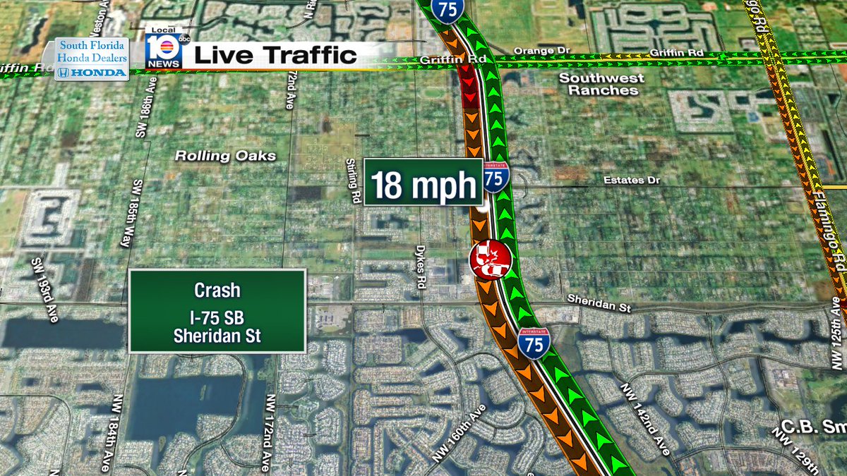Crash on I-75 SB at Sheridan St #traffic https://t.co/BZOtF2RhhX