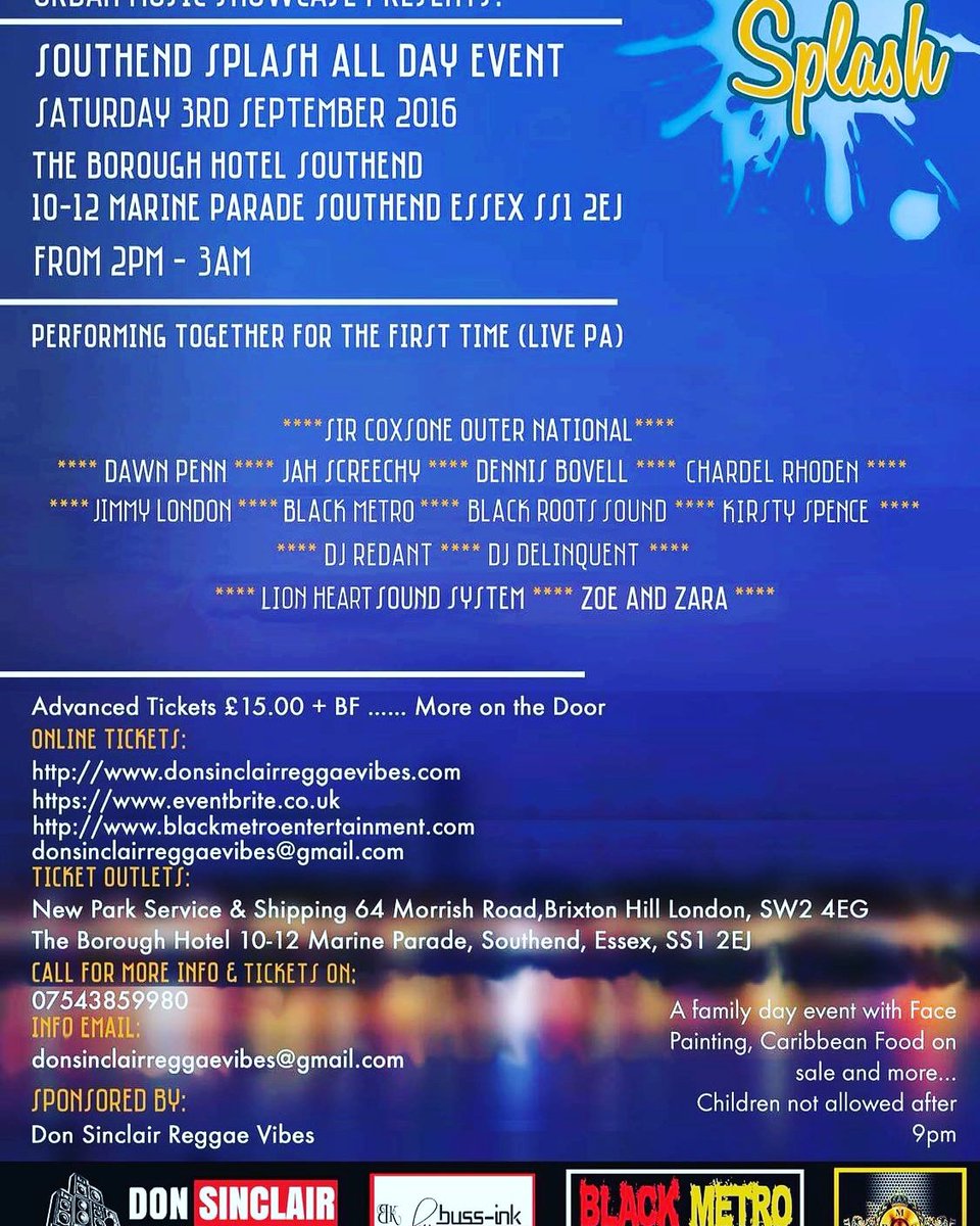 MindsetManage's tweet photo. This saturday 3rd sept @KirstySpence will be performing @ The Southend splash. Grab your tickets asap  #Mindset https://t.co/UjtvJUQEeL