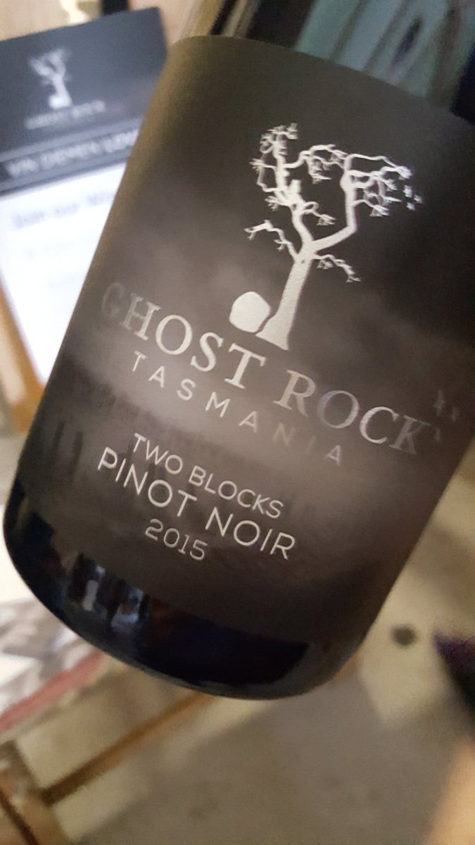 Ghost Rock Two Blocks Pinot Noir 2015 on AWTG <a href="/GhostRockWines/">Ghost Rock Vineyard</a> #wine #aussiewine #tasmania Smashable Tassie pinot. BT
