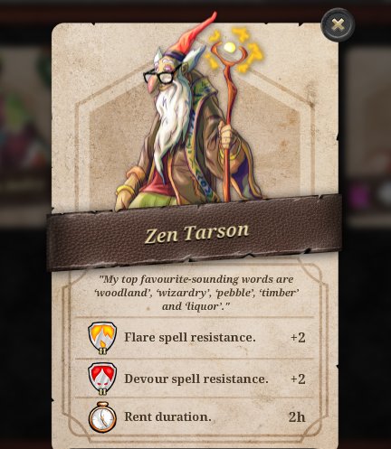 EpicWizards's tweet photo. Zen is in the guildhouse today! 
Every day, the wizard pool in the guildhouse shuffles. #gamedev #indiedev #gaming https://t.co/CZ209NHZlT