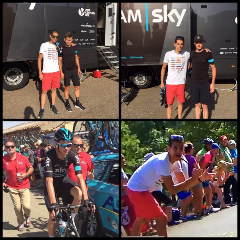 #GoTeamSky Animando al Team Sky en la etapa de la camperona en La Vuelta 2016👏🚴🏻👏🚴🏻👏🚴🏻💪🏼💪🏼💪🏼