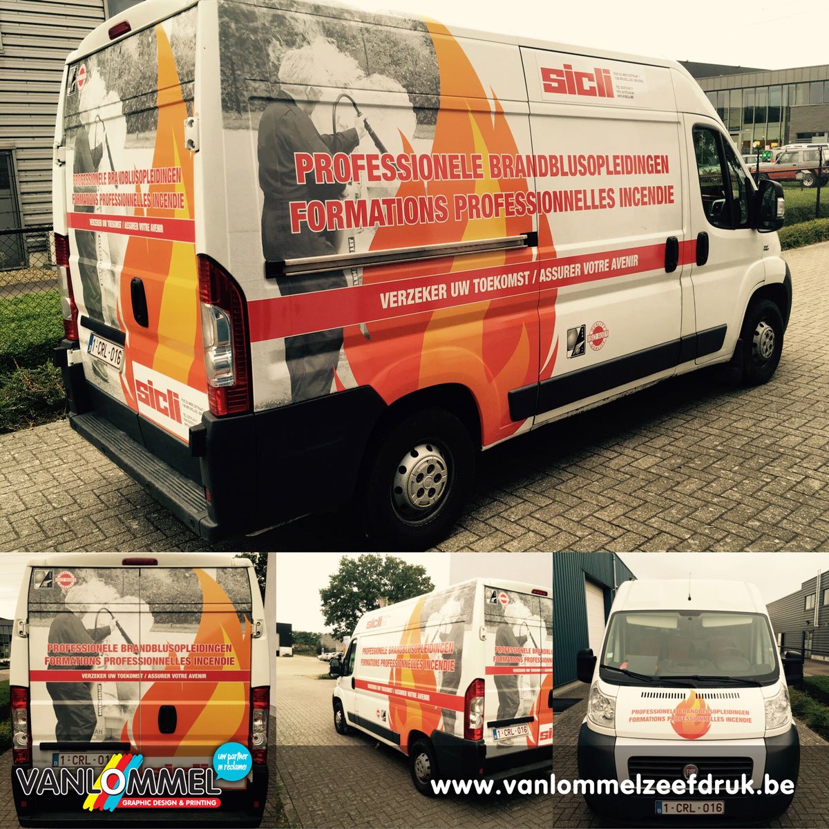 Brandblusopleidingen bestelwagen wrap!