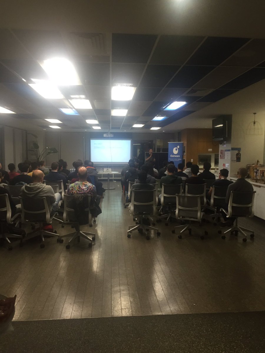 JamesFarrey's tweet photo. @outware thanks for having us at the @GDGMelbourne meet up! Looking forward to the talks...and the beer &amp; pizza! https://t.co/oobxEB1tmg