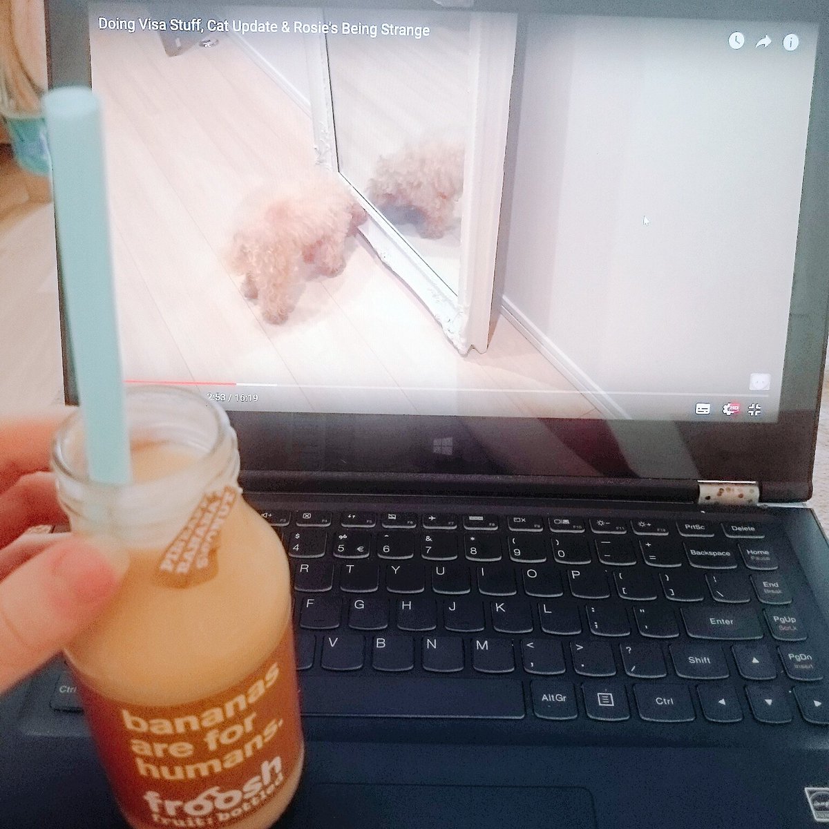 Pink4Peace's tweet image. Watching TayDay with my favourite drink #Froosh 😋 
Thanks for awesome vlogs @iamtay_tay ~~