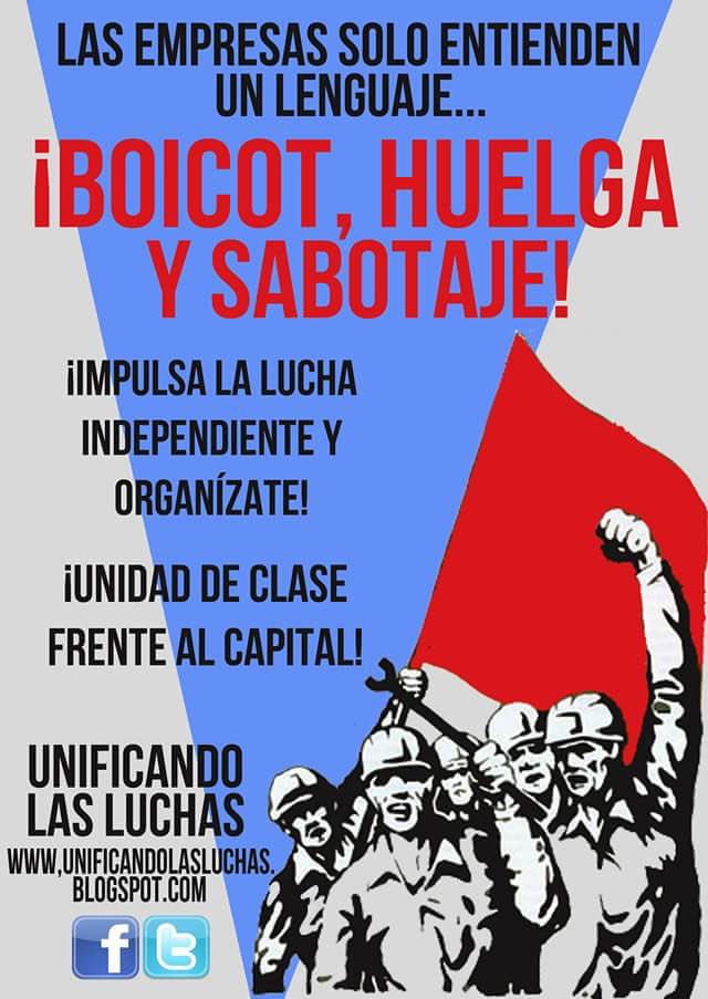 Escríbenos! Organízate con otros colectivos de trabajadorxs en lucha! La lucha es una sola! #UnificandoLasLuchas RT