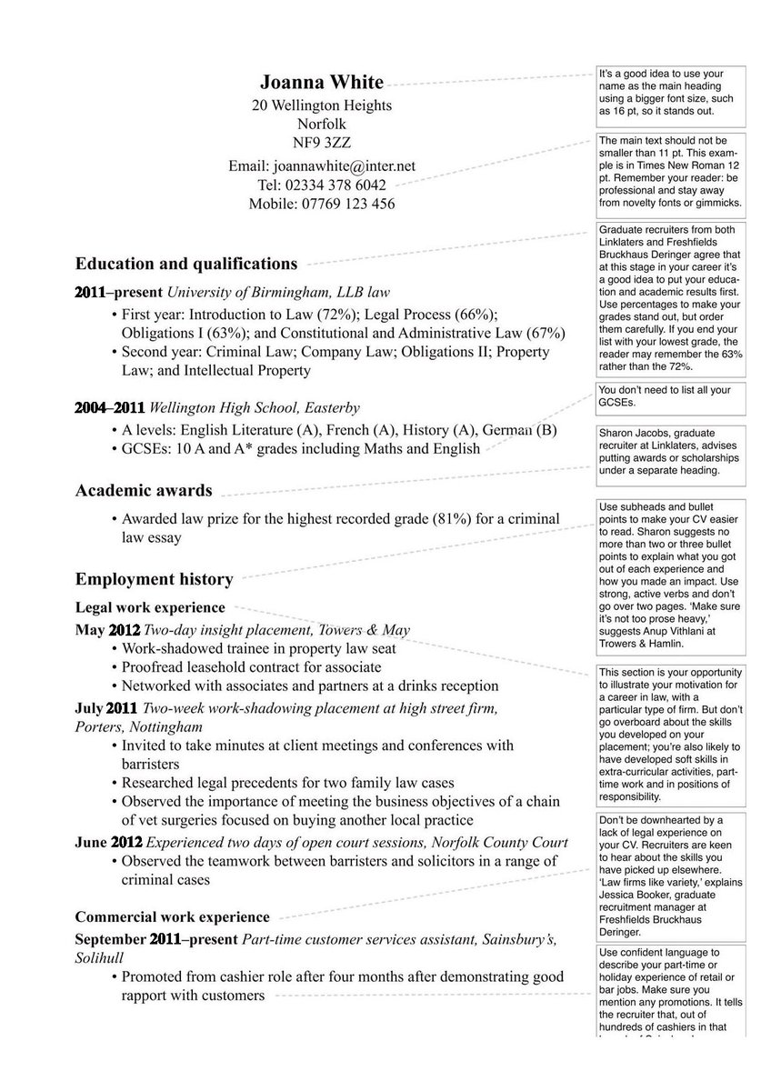 Law Cv Template law-cv-template