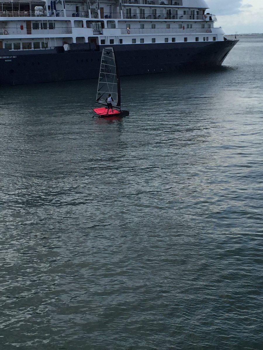 Looks like <a href="/Annalise_Murphy/">Annalise Murphy</a> out practicing in her Moth 4 days after coming home from #rio16 #champion #dedication