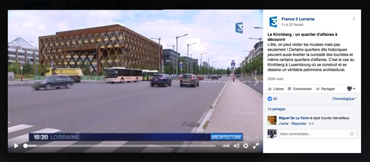 “Le bâtiment est la star” découvrez mon intervention sur <a href="/F3Lorraine/">France 3 Lorraine</a>  #Luxembourg facebook.com/France3Lorrain…