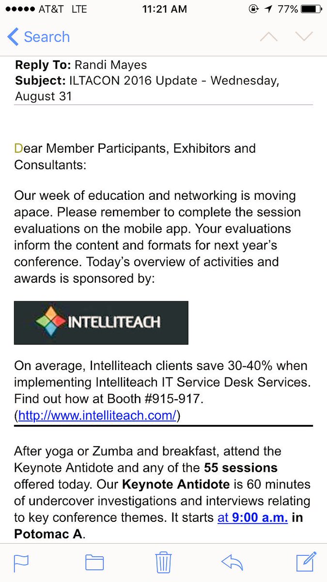 seelin85's tweet photo. We are having a great time at #ILTACON seeing our friends and customers.  Did you see today's Ilta newsletter ? https://t.co/edyULOvT6l