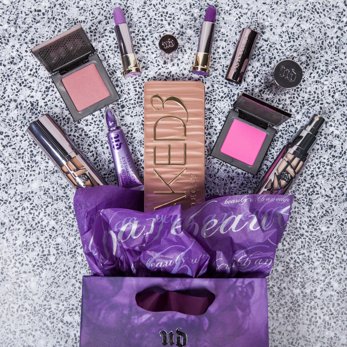 UrbanDecay's tweet photo. A little retail therapy to get us through the day. What's your most recent UD buy? #UrbanDecay https://t.co/m0aX6GrOj0