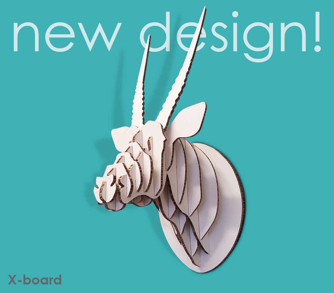 HeadOnDesign's tweet image. #newproduct Bokkie the Oryx (gemsbok).Wall mounted sculpture from recycled board.Available @VandAWaterfront &amp;amp; online