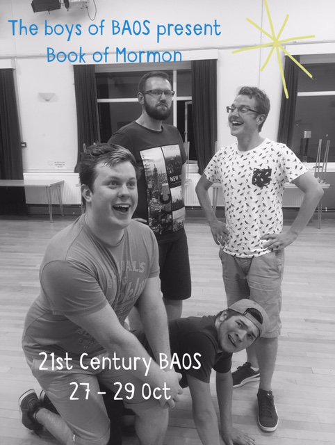 All smiles for@bookofmormonldn catch the guys in our 21st Century BAOS revue  27-29 Oct ticketsource.co.uk/baosbristol