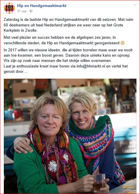 Zaterdag is de laatste Hip en Handgemaaktmarkt van dit seizoen in Zwolle. Lees onze oproep...