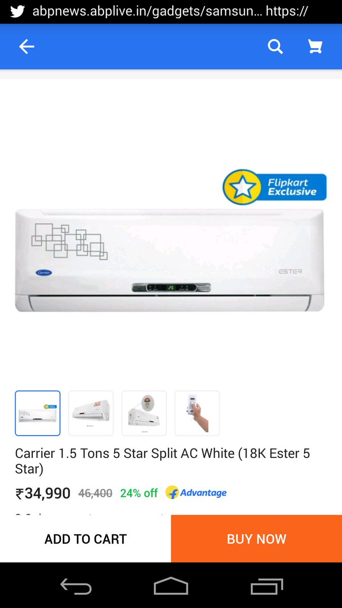 coool_kashish's tweet photo. #Riddle6
Carrier 1.5 Tons 3 Star Split AC White
#FlipkartAssured
@Flipkart
https://t.co/dNBCfoozLj https://t.co/M41uVM3qBX