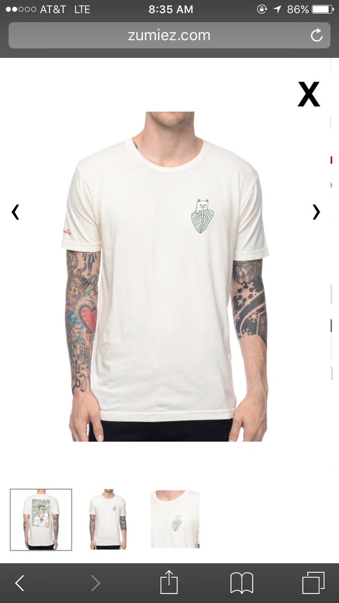 sweetthreadss's tweet image. Ripndip frida off white tee 😼👆