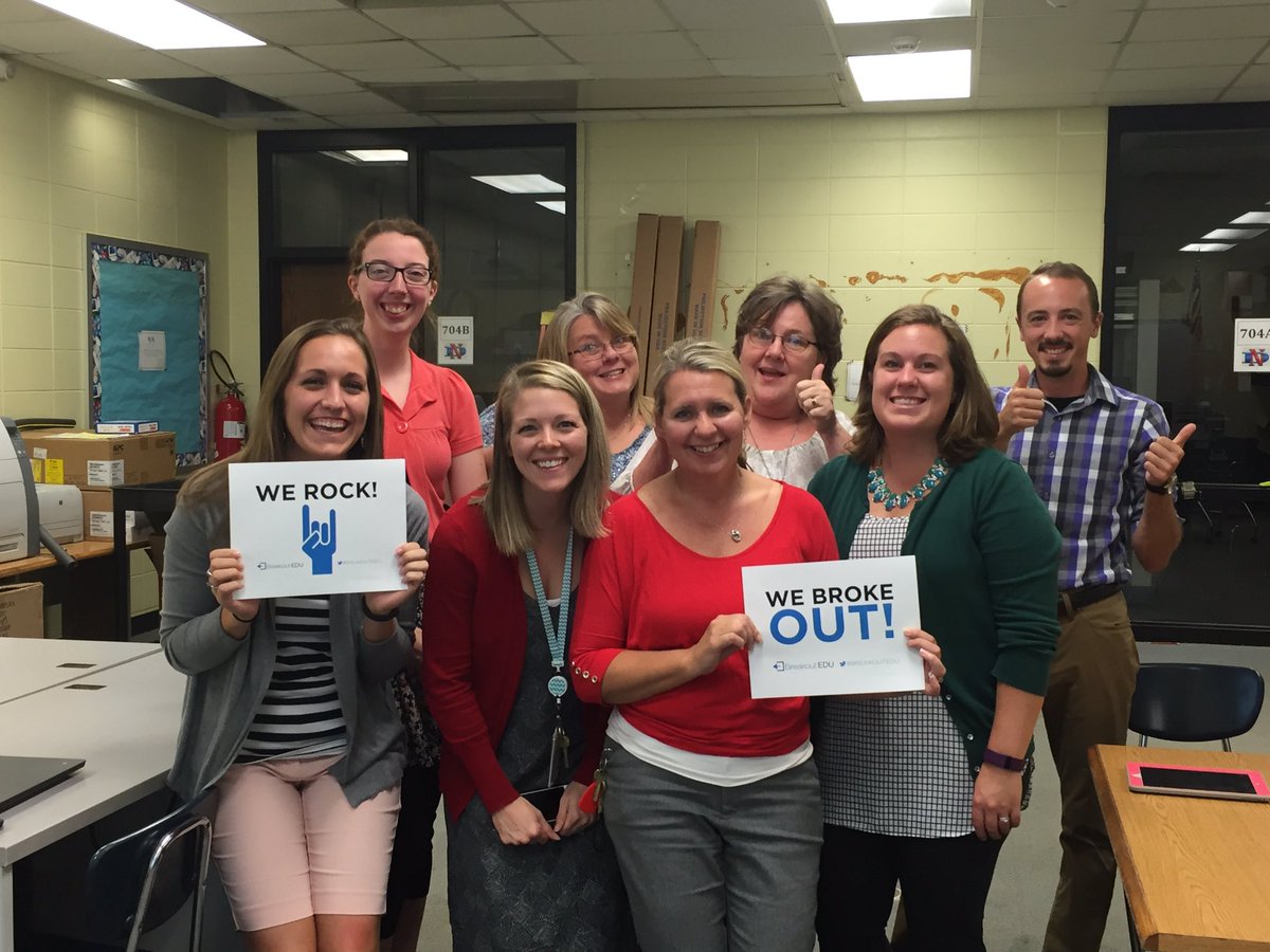 BornsToRead's tweet photo. #BreakoutEDU was a hit at #techtuesday. T's had a blast and were successful!πππ #dccstech @NorthDecaturHS https://t.co/IbIeKeHZrt