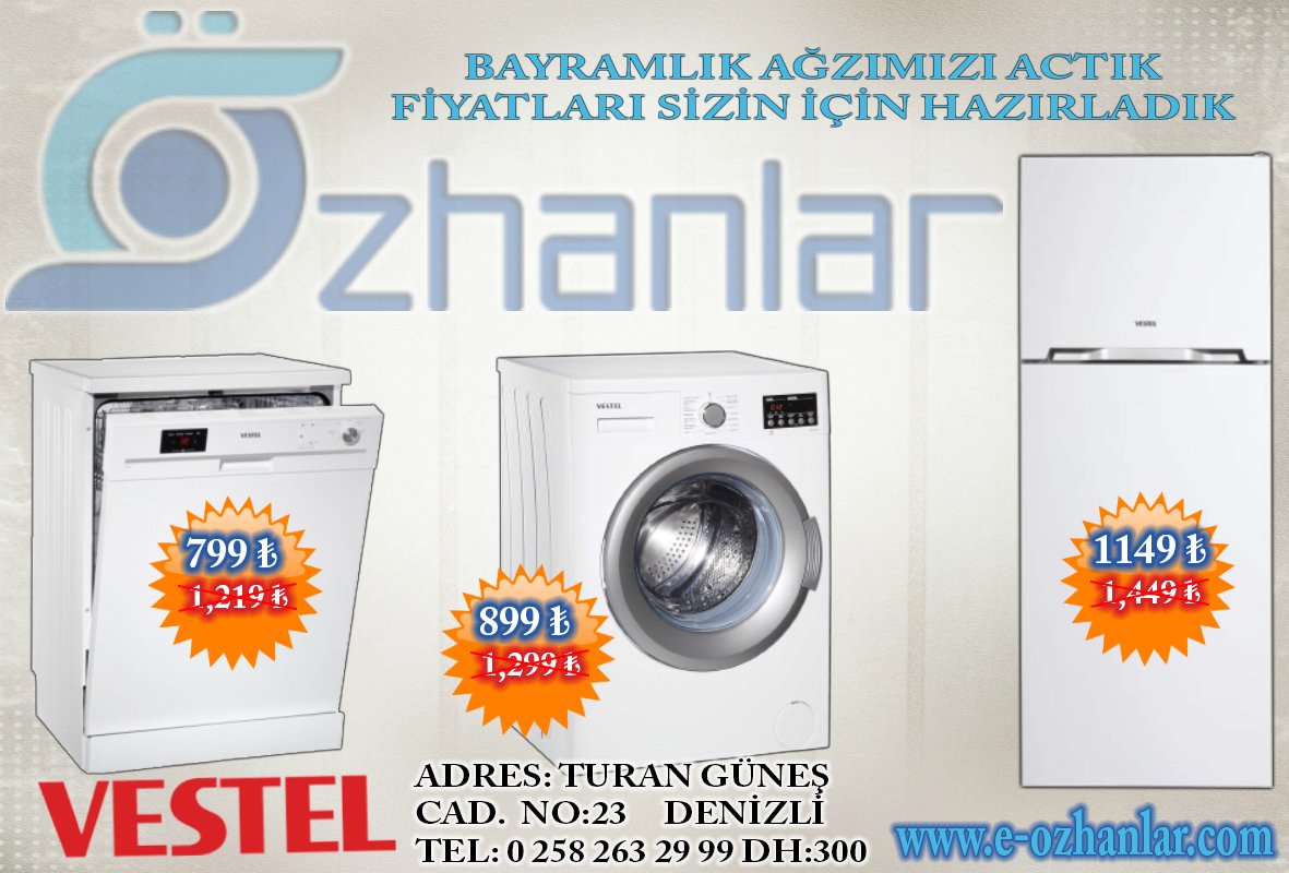 ozhanlarltd's tweet photo. #vestel #bayramlık #kampanyalar #denizli #özhanlar https://t.co/Q3dviCWt3L