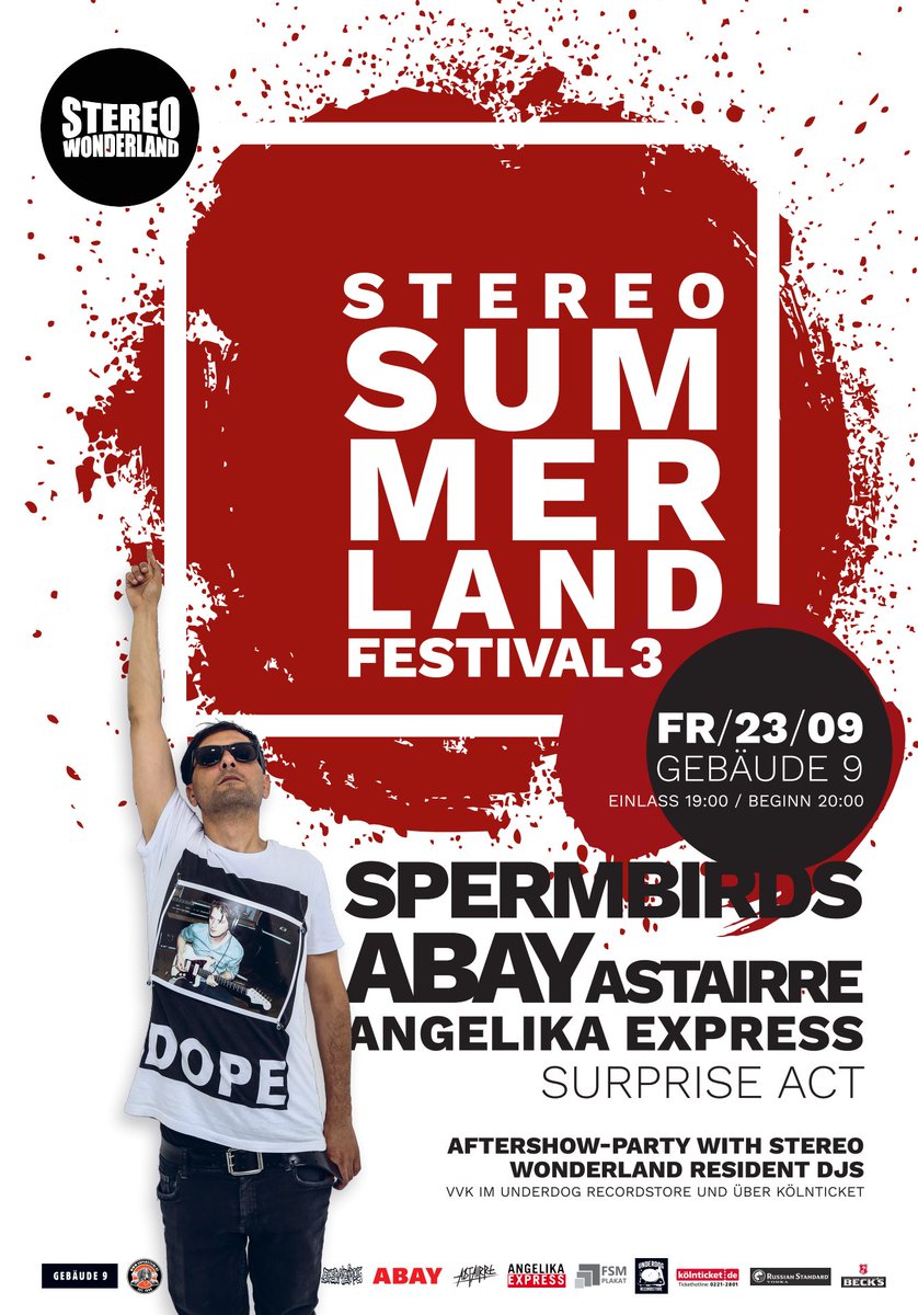 23.9.2016 STEREO SUMMERLAND FESTIVAL: Spermbirds, Abay, Astairre, Angelika Express, ....