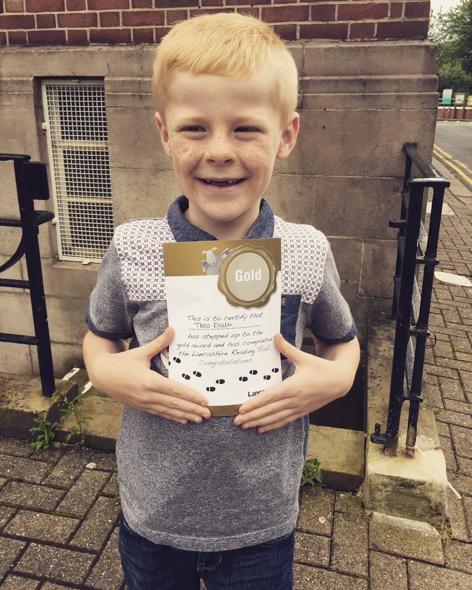rubywonderdog's tweet image. @lancspublib Theo is over the moon to have achieved Gold on the #lancashirereadingtrail #padihamlibrary