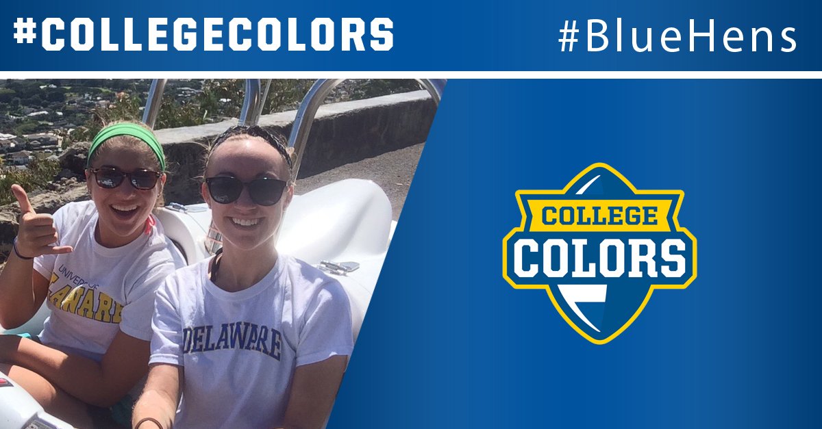 UDelaware's tweet photo. Tomorrow is @DelawareFB  home opener; Friday is #CollegeColors Day. Gear up #BlueHens: https://t.co/nZZQgbdxQ9 https://t.co/l9OwSNDJdF